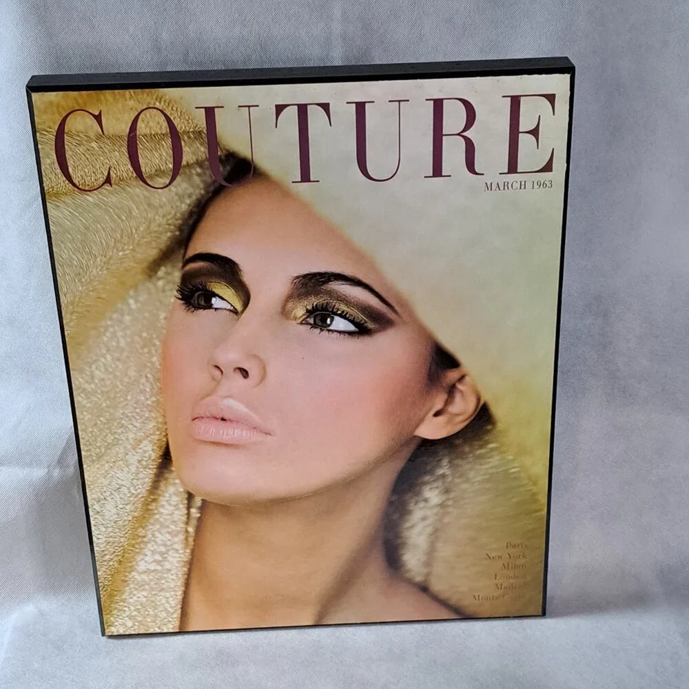 Z Gallerie Couture Magazine March 1963 Cover Art Wooden Wall Decor Art 20 x 16